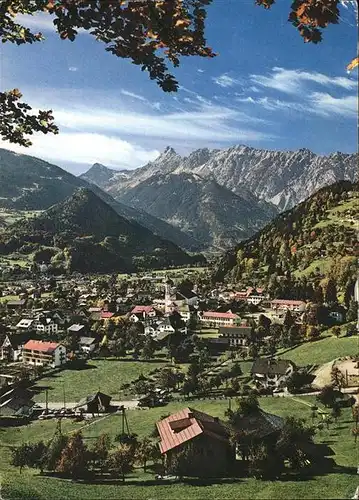 kk12212 Schruns Vorarlberg Panorama mit Zimba im Raetikon Kategorie. Schruns Alte Ansichtskarten