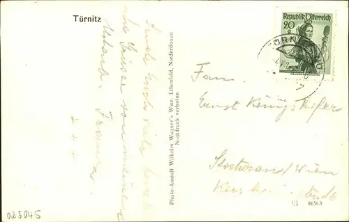 kk12352 Tuernitz Niederoesterreich Panorama Kategorie. Tuernitz Alte Ansichtskarten