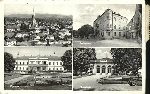 kk12406 Bad Hall Oberoesterreich Teilansicht Emilienhof Kurhaus Trinkhalle Kategorie. Bad Hall Alte Ansichtskarten