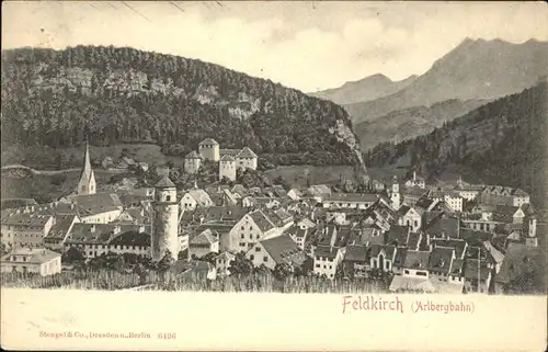 kk12450 Feldkirch Vorarlberg Teilansicht Kategorie. Feldkirch Alte Ansichtskarten