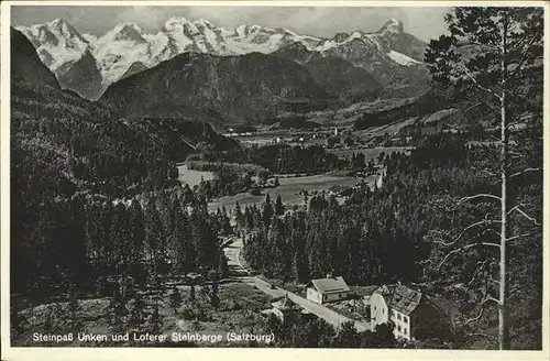 kk12453 Unken Steinpass und Loferer Steinberge Kategorie. Unken Alte Ansichtskarten