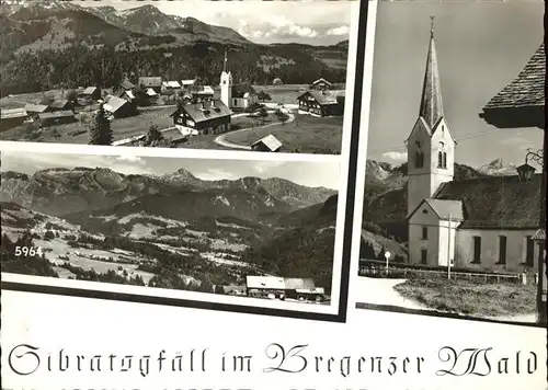 kk12794 Sibratsgfaell Vorarlberg Teilansichten Panorama Bregenzer Wald Kategorie. Sibratsgfaell Alte Ansichtskarten