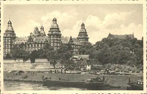 Aschaffenburg Schloss Johannisburg am Main Boot Kat. Aschaffenburg