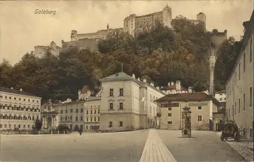 Salzburg Oesterreich Strassenpartie Altstadt Festung Hohensalzburg Kat. Salzburg