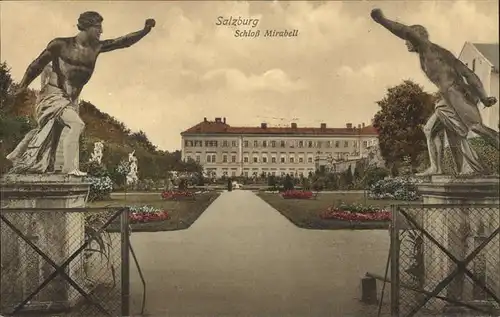 Salzburg Oesterreich Schloss Mirabell Skulptur Kat. Salzburg