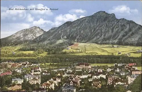 Bad Reichenhall Panorama mit Stauffen und Zwiesel Kat. Bad Reichenhall