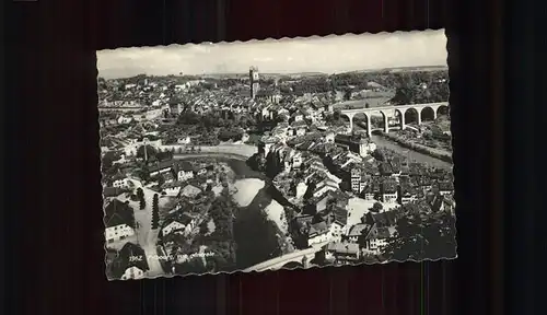 Fribourg FR Vue generale Pont Kat. Fribourg FR