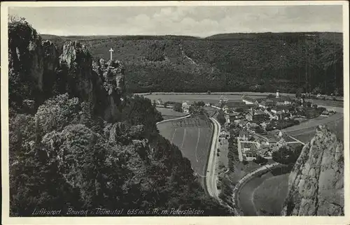 Beuron Donautal Panorma mit Petersfelsen Donautal / Beuron /Sigmaringen LKR