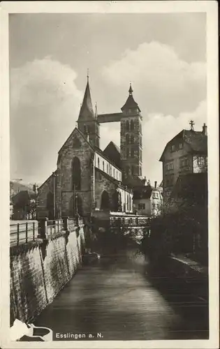 Esslingen Neckar Partie in der Altstadt Kirche Kat. Esslingen am Neckar