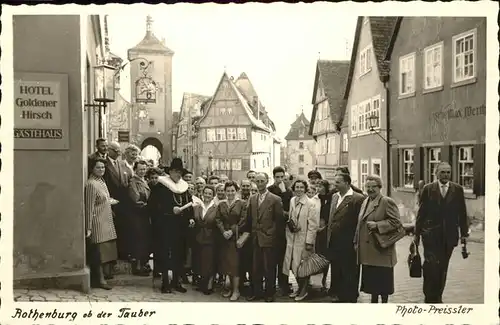 Rothenburg Tauber Hotel Goldener Hirsch Stadtfuehrung Kat. Rothenburg ob der Tauber