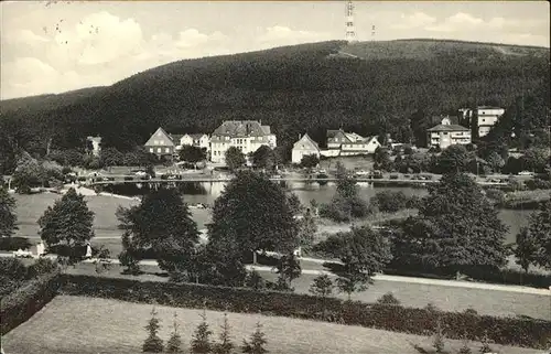 Hahnenklee Bockswiese Harz Blick vom Kurpark zum Bocksberg See