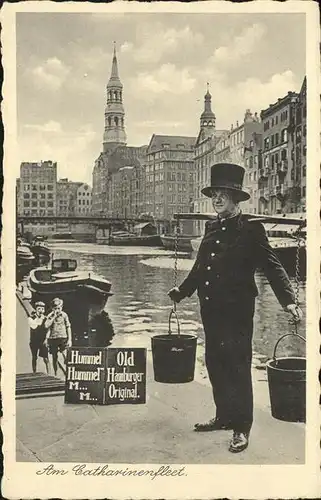 Hamburg Am Catharinenfleet Alt Hamburger Wassertraeger Kat. Hamburg