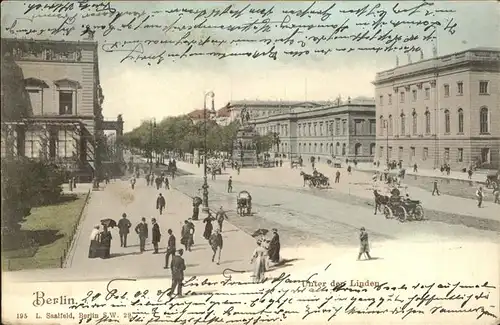 Berlin Unter den Linden Pferdekutsche Kat. Berlin