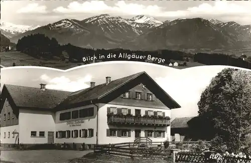 Kempten Allgaeu Gasthof Pension Reichsadler Blick in die Allgaeuer Alpen Kat. Kempten (Allgaeu)