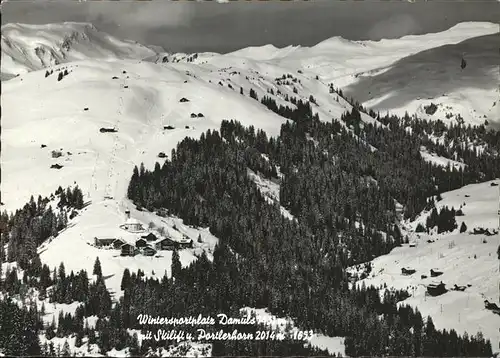 Damuels Vorarlberg Skilift mit Portlerhorn