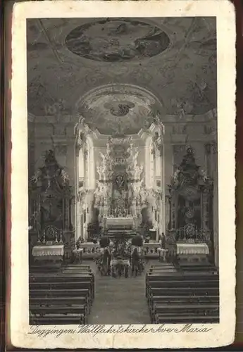 Deggingen Wallfahrtskirche Ave Maria Inneres Altar Kat. Deggingen