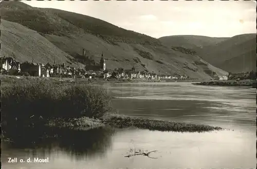 Zell Mosel Partie an der Mosel Kat. Zell (Mosel)