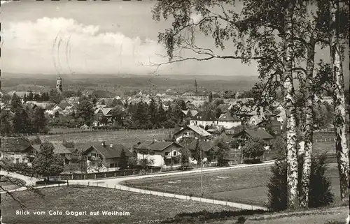 Weilheim Oberbayern Panorama Blick vom Cafe Goegerl Kat. Weilheim i.OB