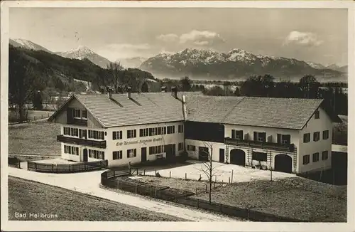 Bad Heilbrunn Kurpension Kaffee Restaurant Kronschnabl Panorama mit Alpenblick Kat. Bad Heilbrunn