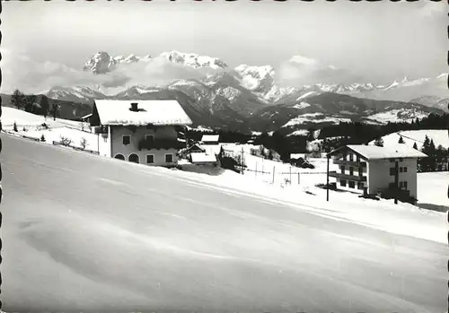 Werfenweng Panorama gegen Hochkoenig Kat. Werfenweng