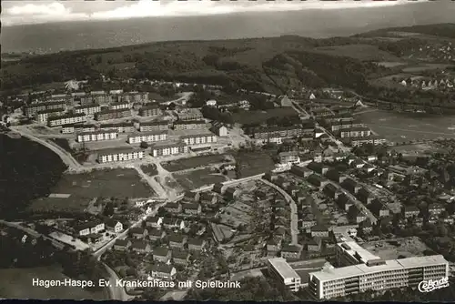 Haspe Hagen Fliegeraufnahme Ev. Krankenhaus mit Spielbrink / Hagen /Hagen Stadtkreis