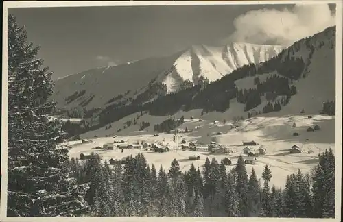 Riezlern Kleinwalsertal Vorarlberg Panorama mit Fellhorn Allgaeuer Alpen Kat. Mittelberg