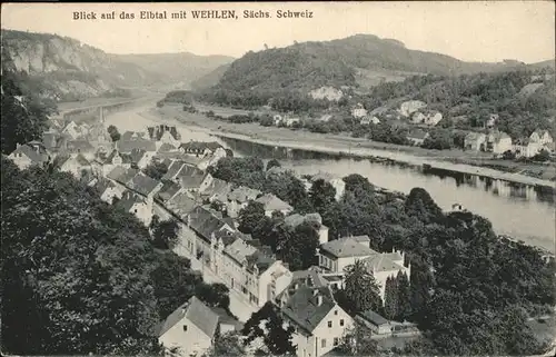 Wehlen Sachsen Blick auf das Elbtal Osterzgebirge / Wehlen /Saechsische Schweiz-Osterzgebirge LKR