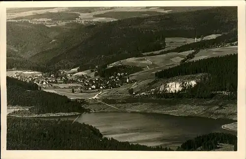 Sosa Erzgebirge Blick vom Auersberg Talsperre des Friedens Kat. Sosa