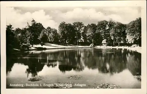 Annaberg Buchholz Erzgebirge Schutzteich Anlagen Kat. Annaberg