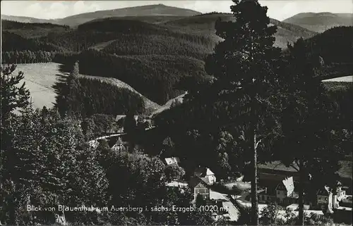 Blauenthal Erzgebirge Blick zum Auersberg Kat. Eibenstock