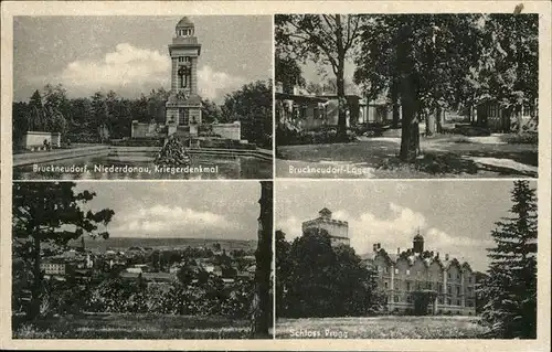 Bruck Leitha Bruckneudorf Niederdonau Kriegerdenkmal Lager Schloss Prugg Kat. Bruck an der Leitha