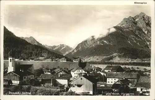 Stanzach Tirol Teilansicht Lechtal Klimmspitze Hornbachkette Kat. Stanzach