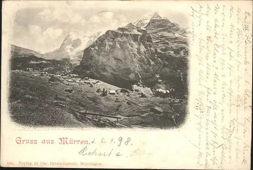 Muerren BE Panorama Berner Oberland Kat. Muerren