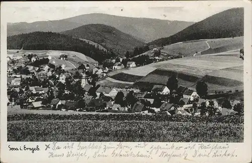 Sosa Erzgebirge Panorama Feldpost Kat. Sosa