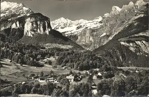 Wiler Utzenstorf Panorama Hangendgletscherhorn und Engelhoerner  Berner Alpen Kat. Wiler Utzenstorf