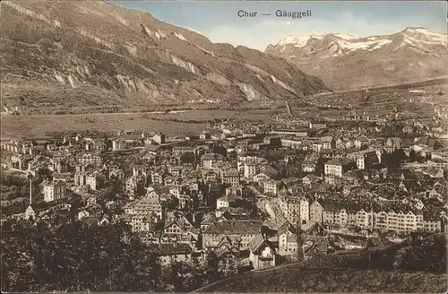 Chur GR Panorama Gaeuggeli Kat. Chur