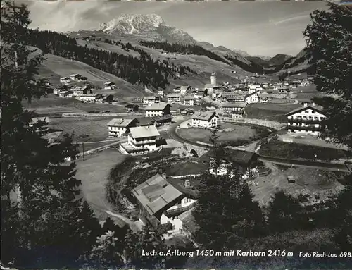 Lech Vorarlberg Panorama mit Karhorn Kat. Lech