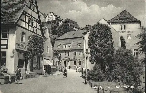 Wehlen Sachsen Ortspartie / Wehlen /Saechsische Schweiz-Osterzgebirge LKR