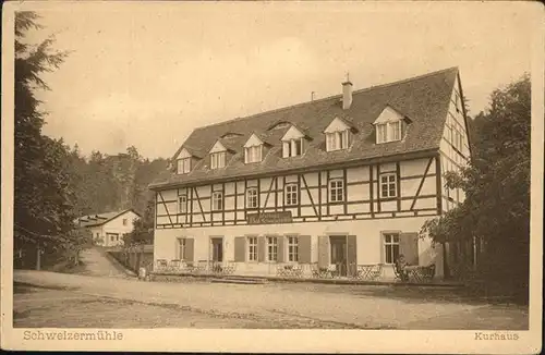 Schweizermuehle Saechsische Schweiz Kurhaus Schlesien Kat. Rosenthal Bielatal