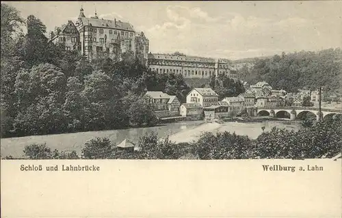 Weilburg Schloss u.Lahnbruecke Kat. Weilburg