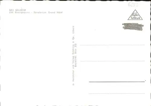 Bad Nauheim Sanatorium Grand Hotel Kat. Bad Nauheim