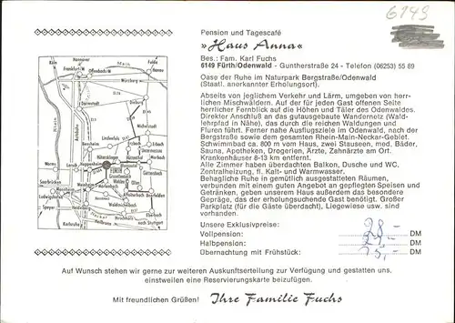 Fuerth Odenwald Pension "Haus Anna" Kat. Fuerth