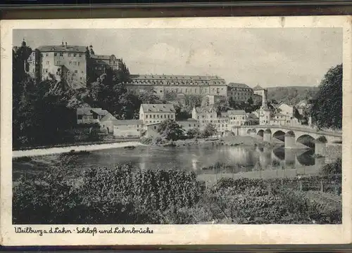 Weilburg Schloss und Lahnbruecke Kat. Weilburg