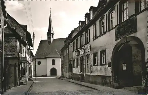 Niederwalluf Kirchgasse mit Kath.Kirche Kat. Walluf