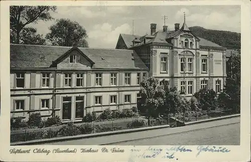 Olsberg Sauerland Kurhaus Dr.Gruene Kat. Olsberg