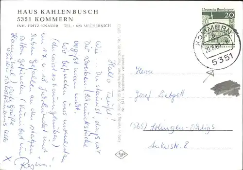 Kommern Mechernich Freilichtmuseum Haus Kahlenbusch Kat. Mechernich