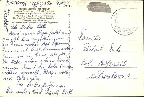 Freilingen Westerwald Pension Sayntal Kat. Freilingen