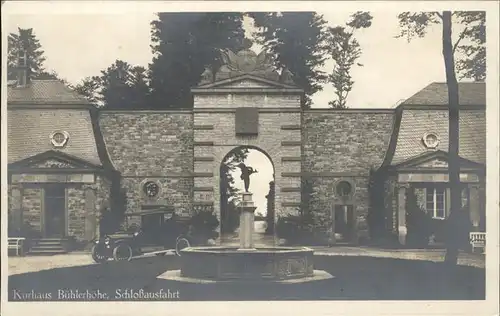 Baden Baden Kurhaus Buelerhoehe Auto Brunnen Schlossauffahrt Kat. Baden Baden