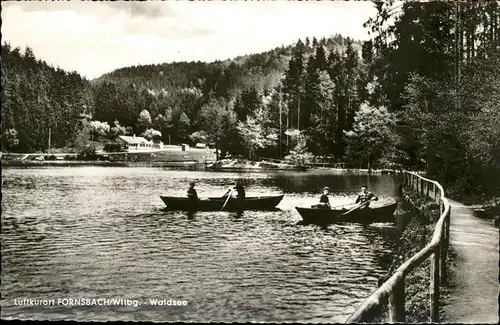 Fornsbach Waldsee Ruderboote Kat. Murrhardt