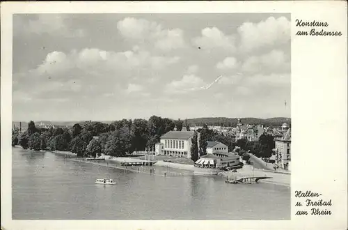 Konstanz Hallen und Freibad am Rhein Hotel Barbarossa Kat. Konstanz